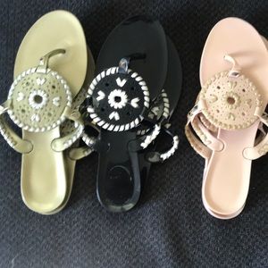 3 pairs of jelly Jack Rogers size 8